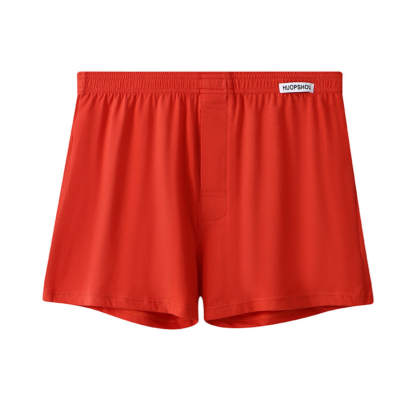 Loose Breathable Plus Size Sous-vêtements pour hommes Boxers en couleur solide