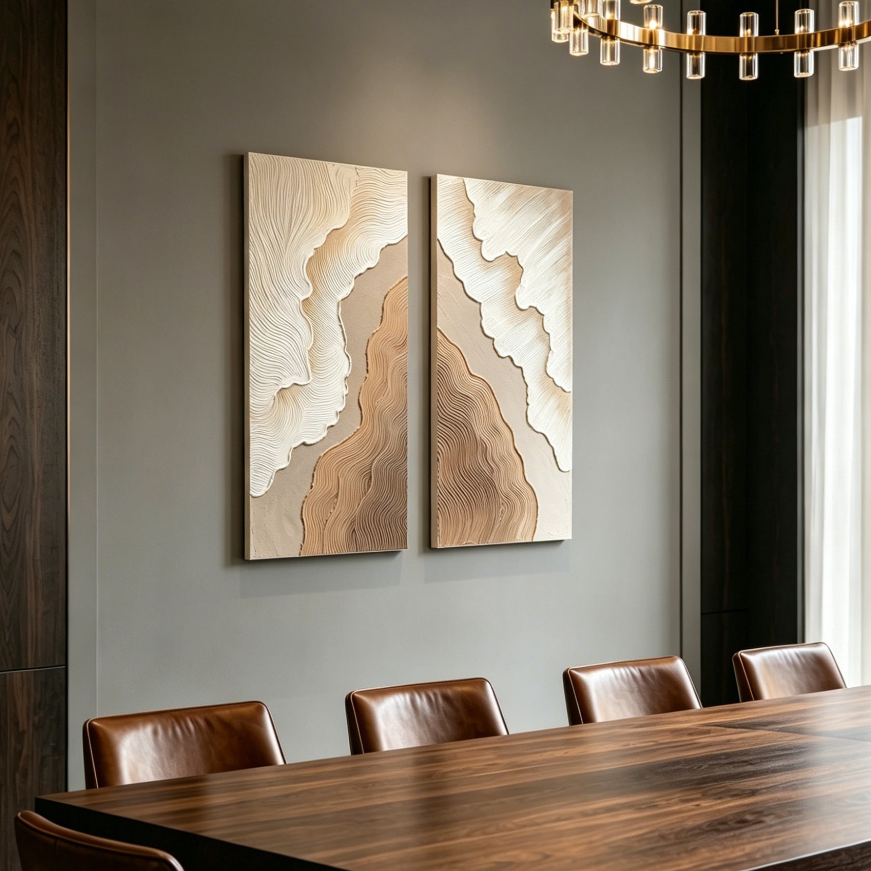20x40 Ensemble de 2 Art mural abstrait