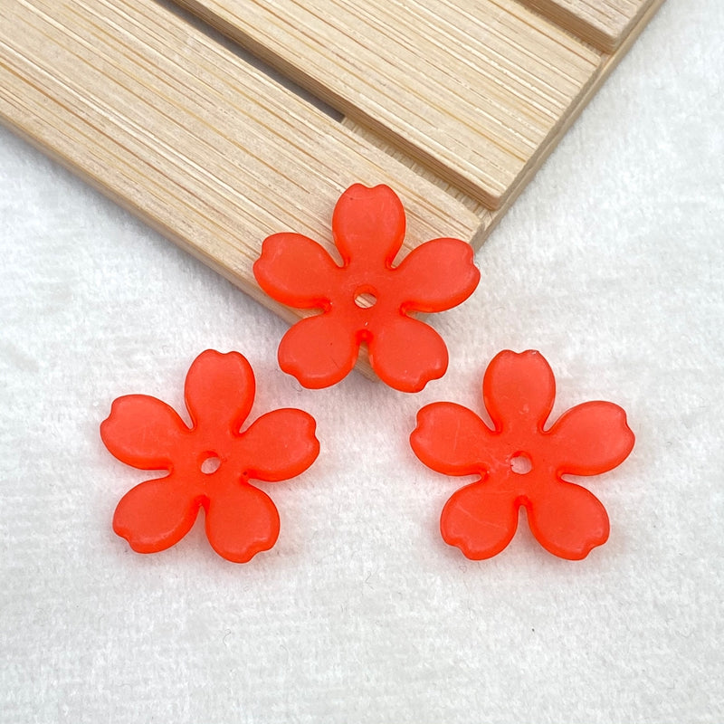 Perles 5-Petal Acrylique Matte