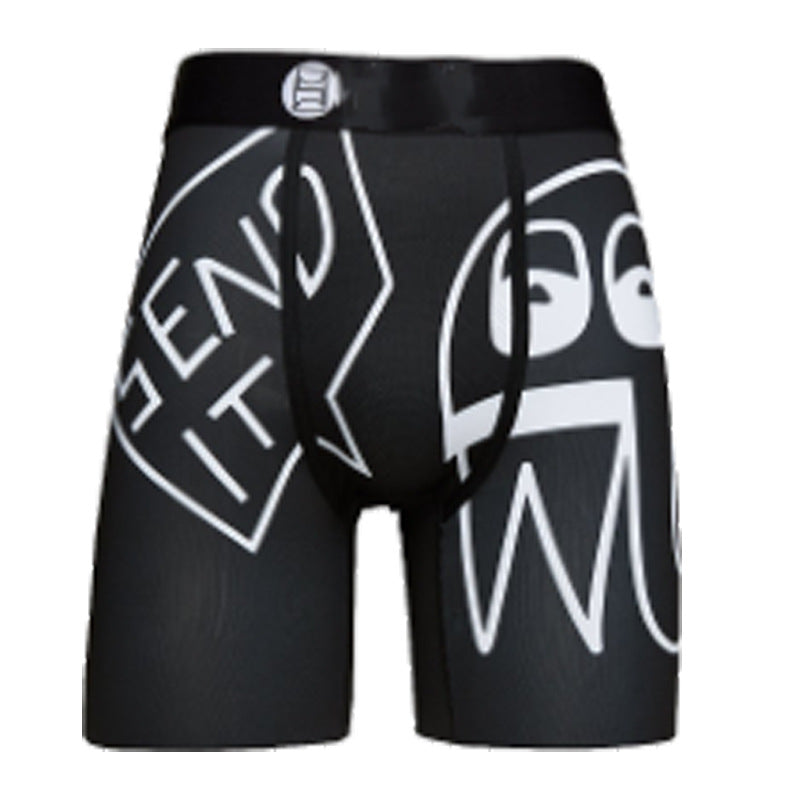 Caricature imprimé garçons Boxers hommes sports sous-vêtements