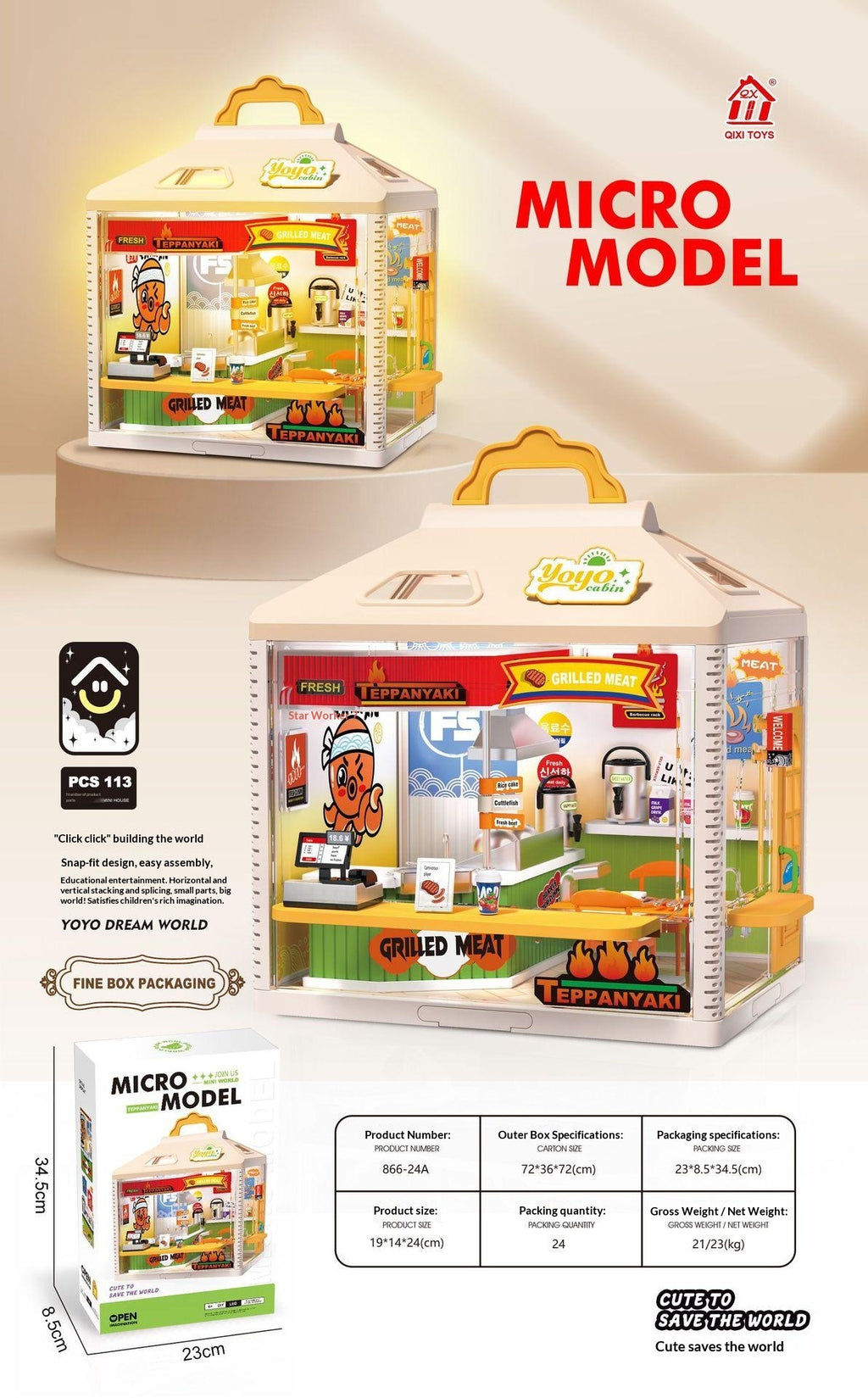 Bricolage Miniature artisanale Scène Cottage Toy Store Pièce d'affichage