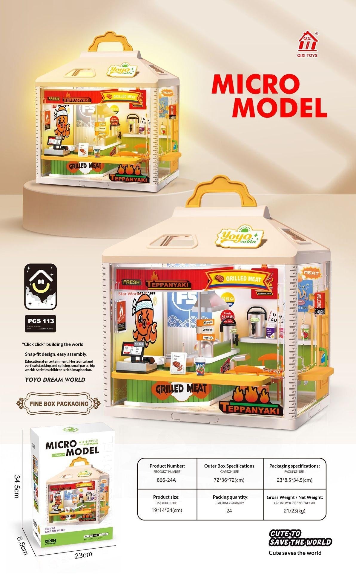Bricolage Miniature artisanale Scène Cottage Toy Store Pièce d'affichage
