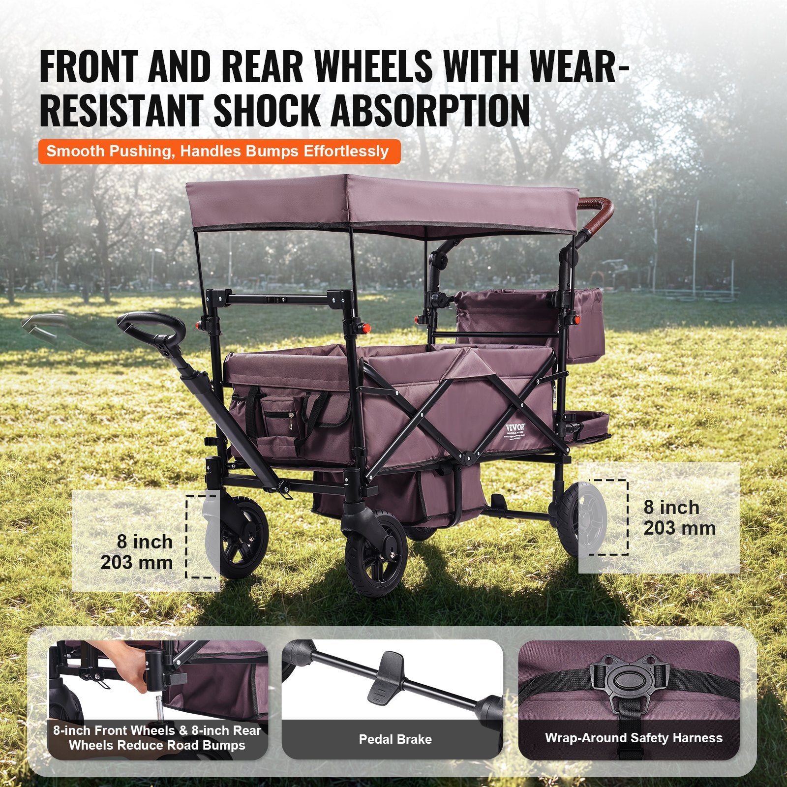 Poussette Wagon pour 2 enfants