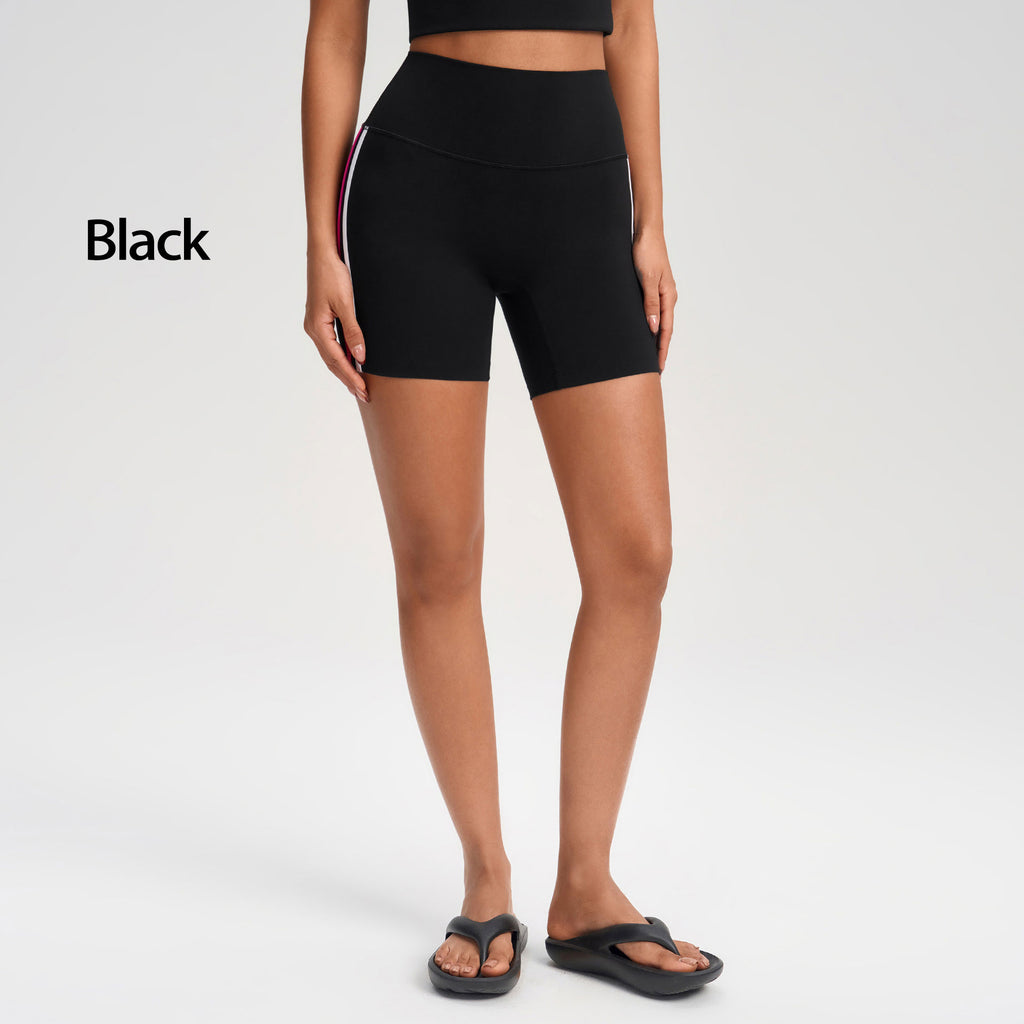 Short de sport pour femmes Pantalon de yoga d'été de trois quarts Vêtements de dessus Short de vélo High-waiste