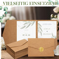 Ensemble de 50 cartes d'invitation triples avec enveloppes