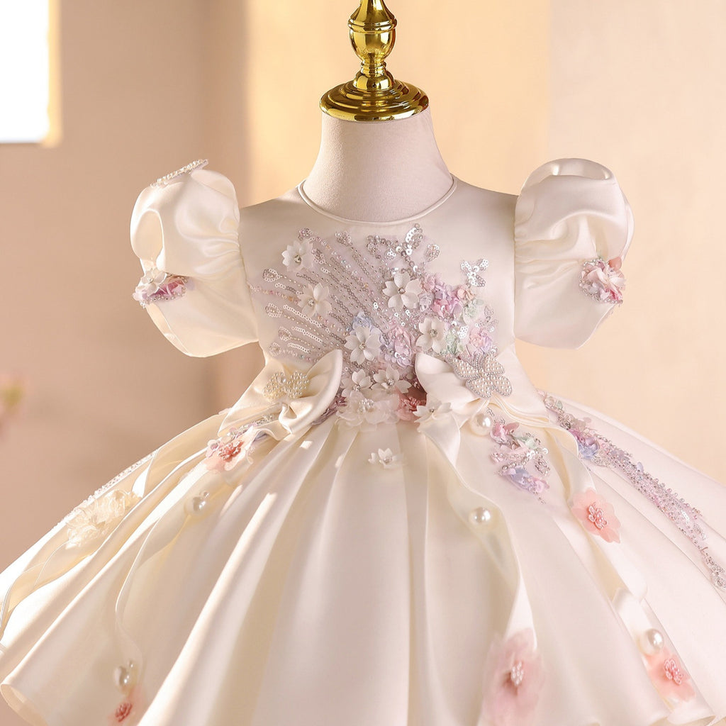Robe de mariée de fille de fleur pour les petites filles
