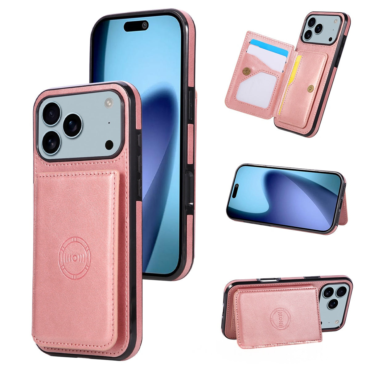 Magnetic Wallet style téléphone cas en cuir avec des fentes de carte