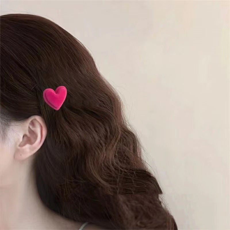 AutomneHiver Cozy Flock fini Petit Cinq pointes Star Clip cheveux