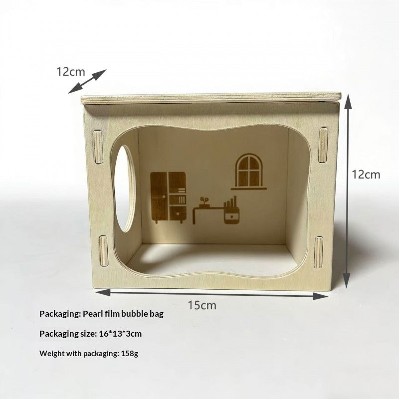 Hamster en bois détachable observation et maison de jeux hideaway