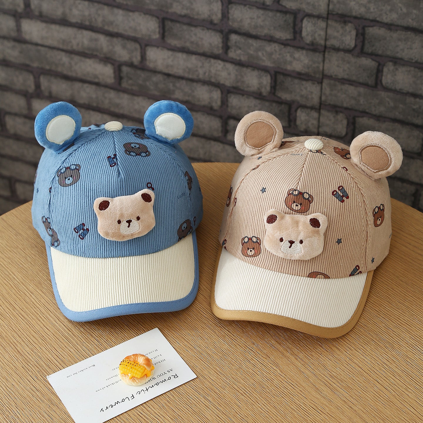 Poupée en peluche pour garçons et filles d'hiver et d'automne avec tissu Corduroy et bea pleine impression