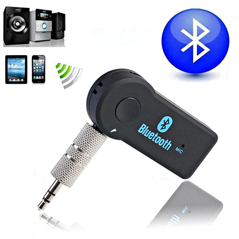 Voiture mains libres Bluetooth récepteur de musique Universal 3.5mm Streaming A2DP Sans fil Auto AUX Aud