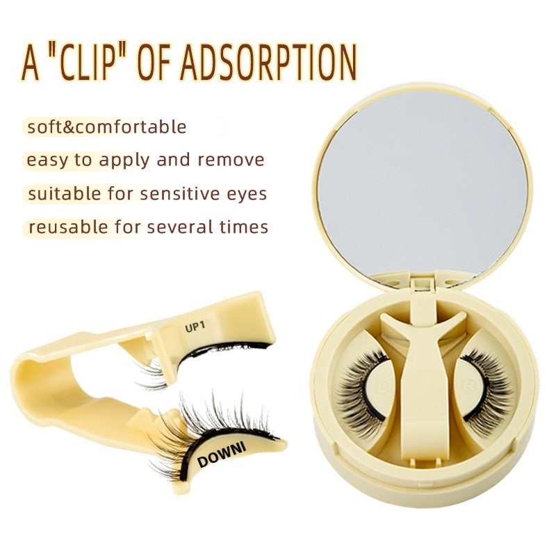 Aspiration magnétique Faux cils Porte savon intégré Sans colle Faux cils Épaisseur