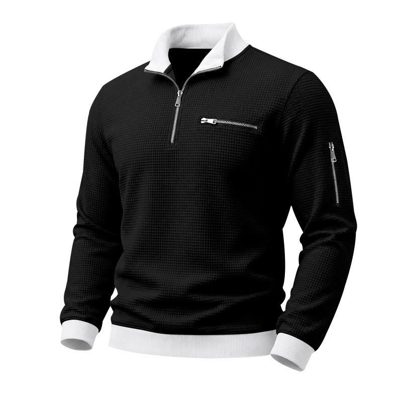 Hommes Relaxed-fit Casual Stand-collar Hoodie