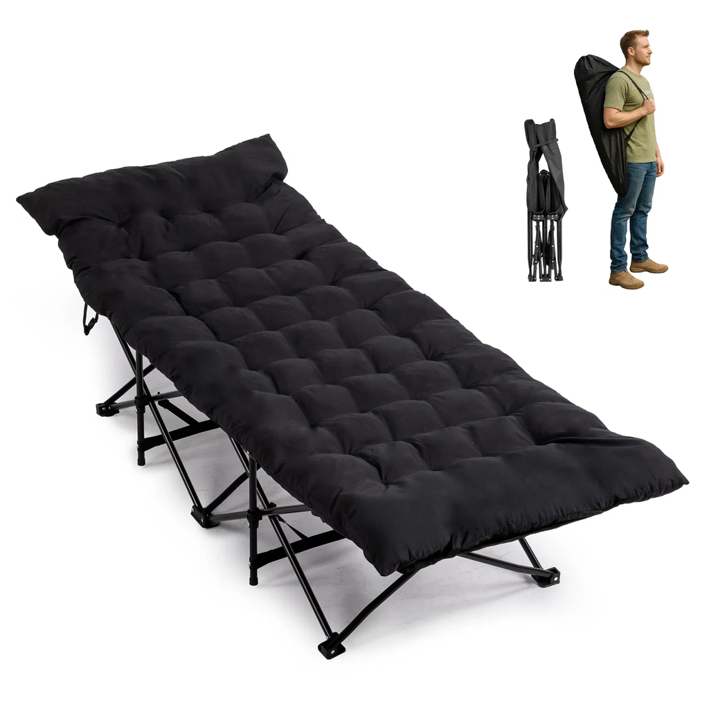 Lit de camping pliant avec Pad Soft