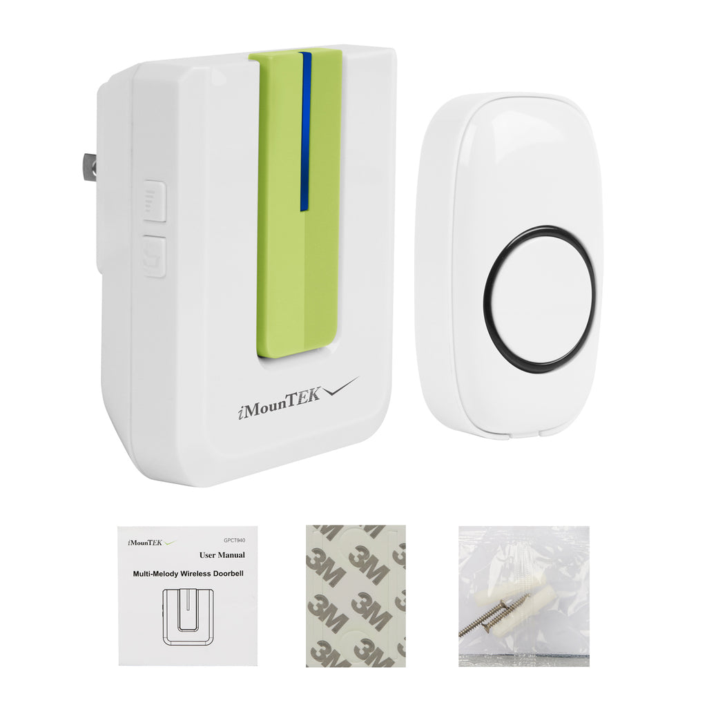 Sonnettes de porte sans fil Bagues 1 Mille FT Gamme de fonctionnement IP44 Porte étanche Chime avec 1 P