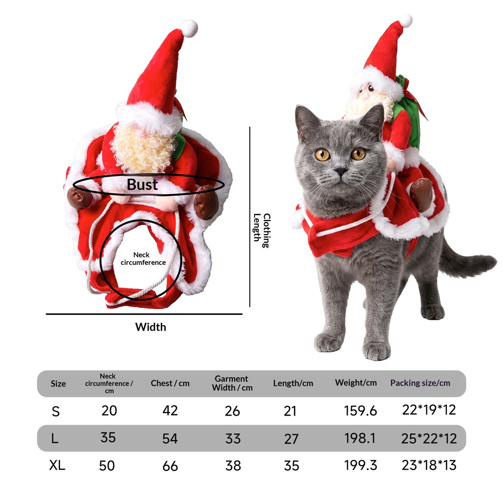 Déguisement pour animaux de compagnie Transformation de chat Funny Holiday Dress-Up Outfit