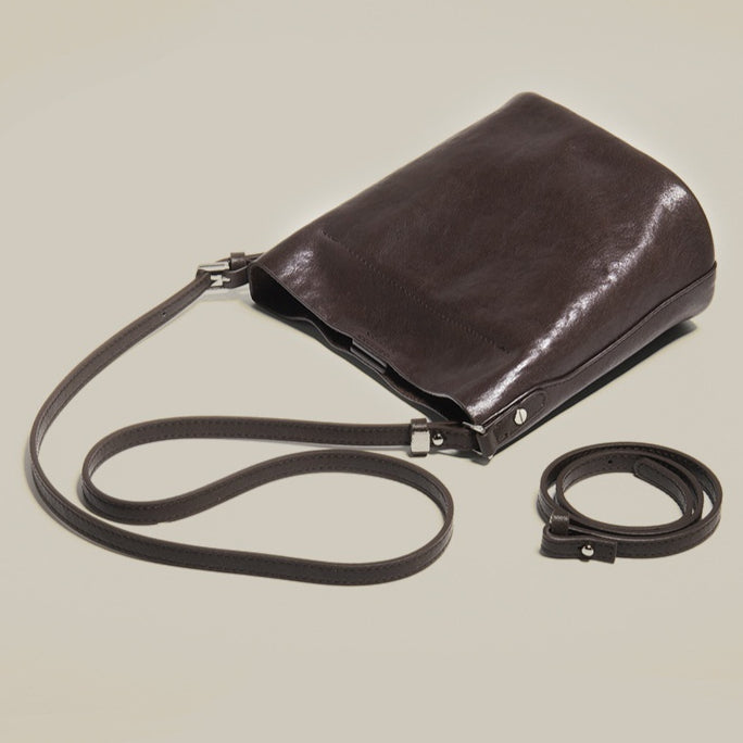 Sac à seau en cuir tannées aux légumes