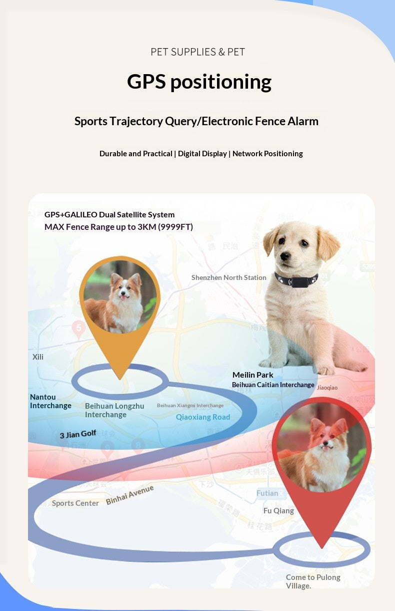 Collier d'entraînement de chien de clôture sans fil GPS intelligent