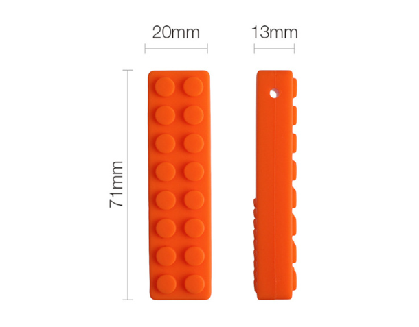 Bâtir des blocs d'attache Pendentif d'échec Rainbow Teether Baby Teether Stick Auto-fermeture