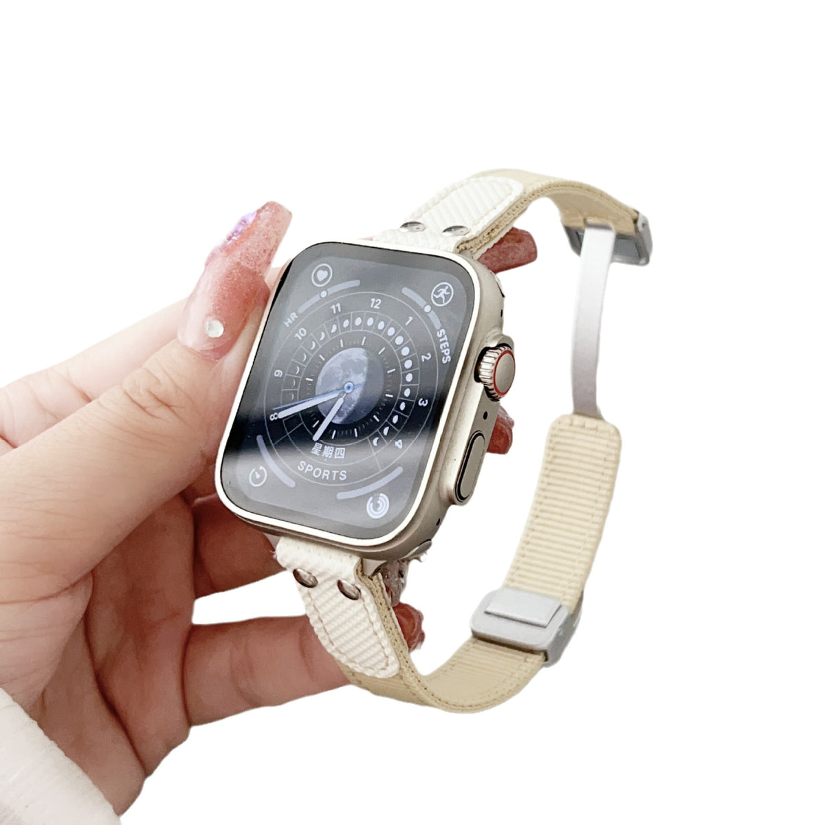 Bracelet de montre en nylon tricoté respirant Applewatch8 Bracelet de montre S7654 Generation Se
