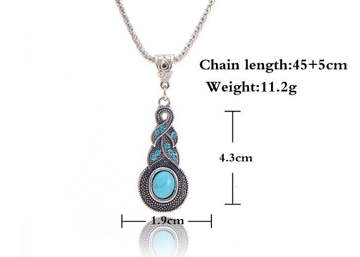 Boucles d'oreilles collier turquoise