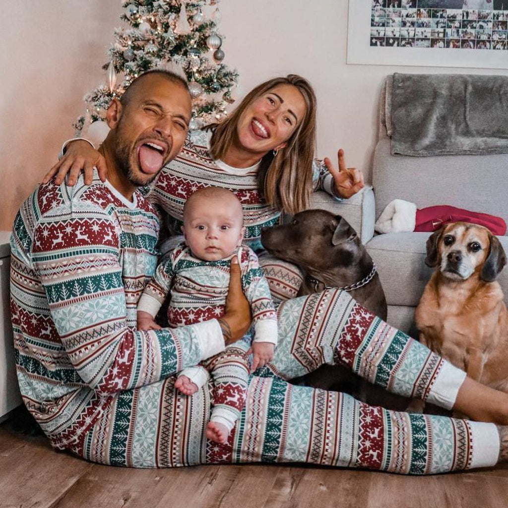 Famille Noël Matching Pyjama Set Noël Adulte Enfants Mère et fille Père Fils Sommeil