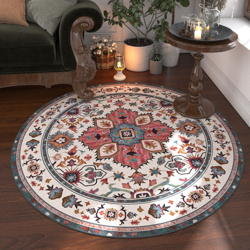 Rug rond de style ethnique bosniaque