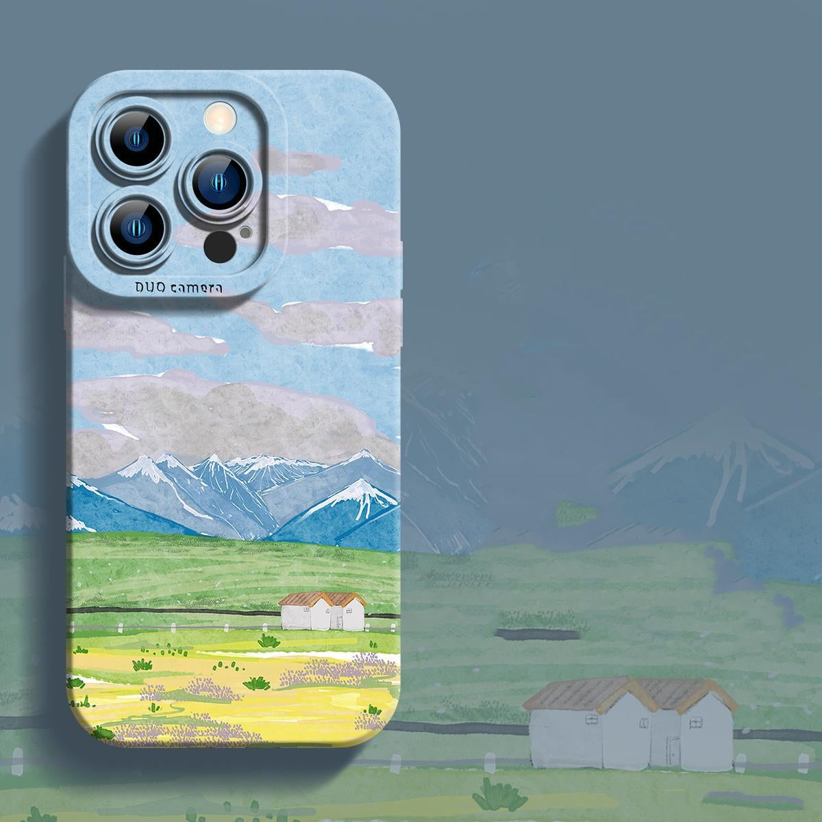 Grâce au boîtier de téléphone en silicone liquide entièrement inclus de la forêt