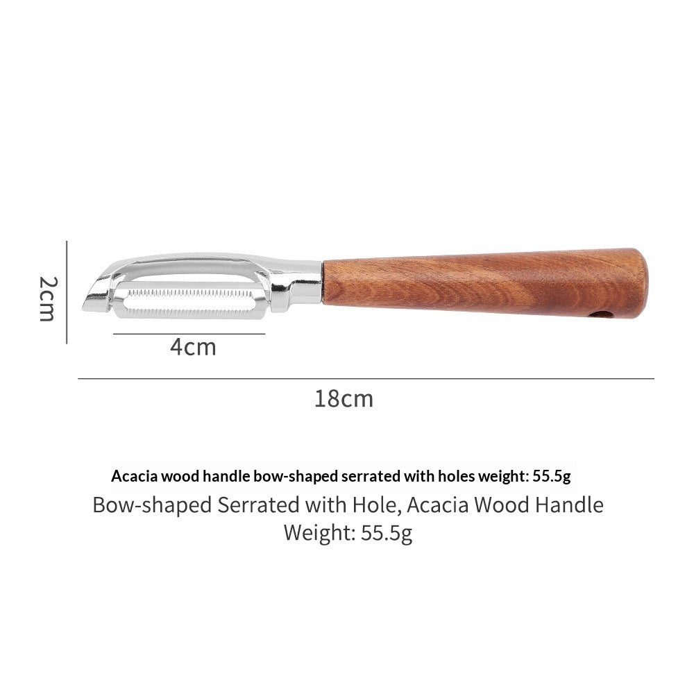 Peeler en acier inoxydable Acacia Wood