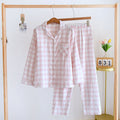 Coton du couple Pyjama à manches longues Printemps et automne Grande taille mince Lounge costume