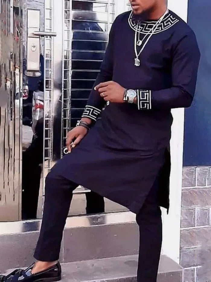 Hommes Ensemble de loisirs Costume imprimé chemise et pantalon