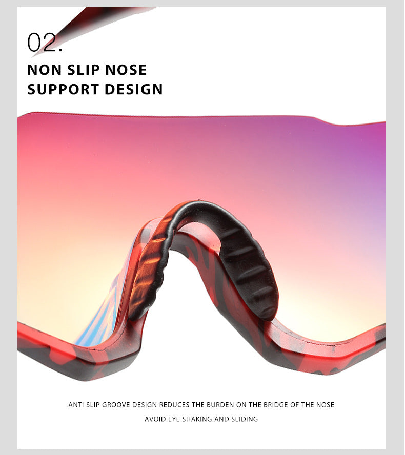 Sports Siamese Lunettes de soleil Y2g Personnalité Éolienne Conduite en plein air