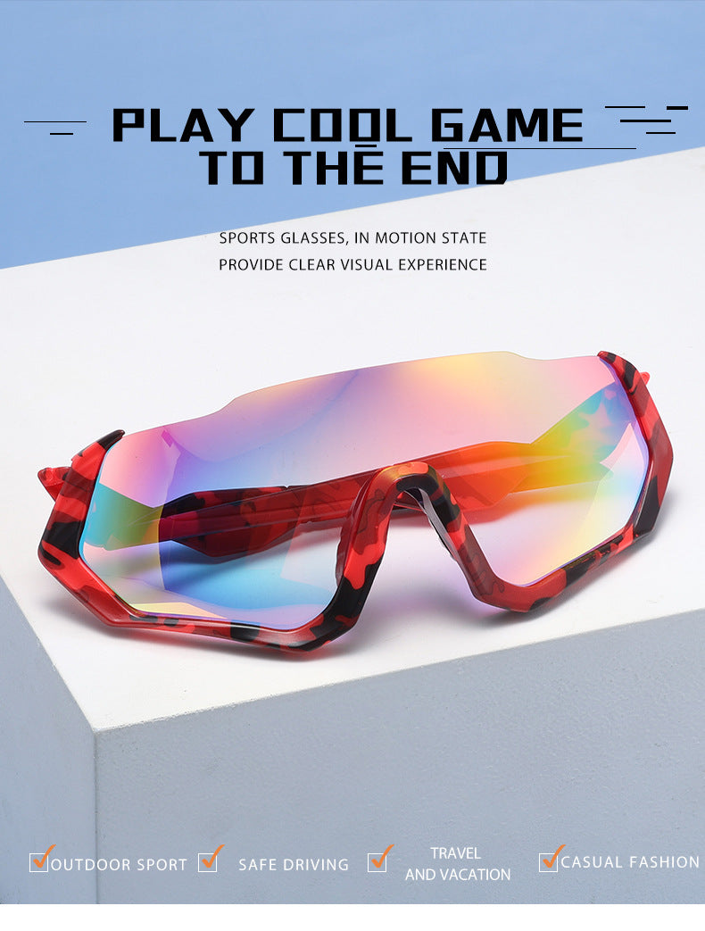 Sports Siamese Lunettes de soleil Y2g Personnalité Éolienne Conduite en plein air