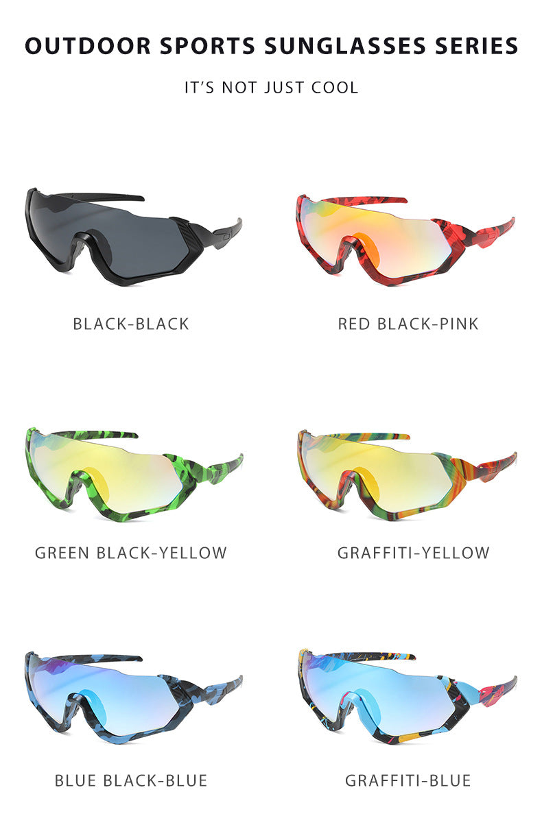 Sports Siamese Lunettes de soleil Y2g Personnalité Éolienne Conduite en plein air