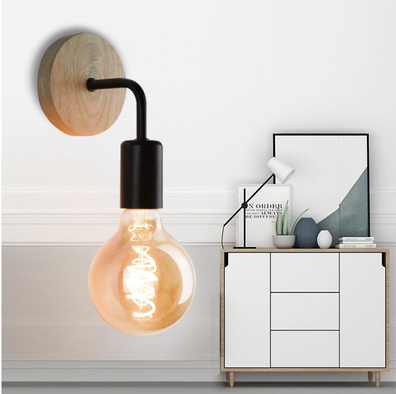Modern miniature wrought iron wall lamp