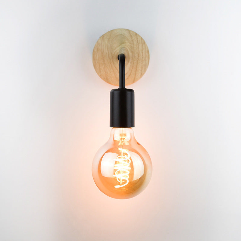 Modern miniature wrought iron wall lamp