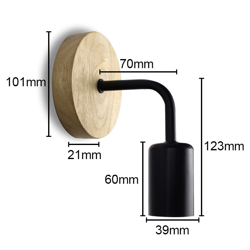 Modern miniature wrought iron wall lamp