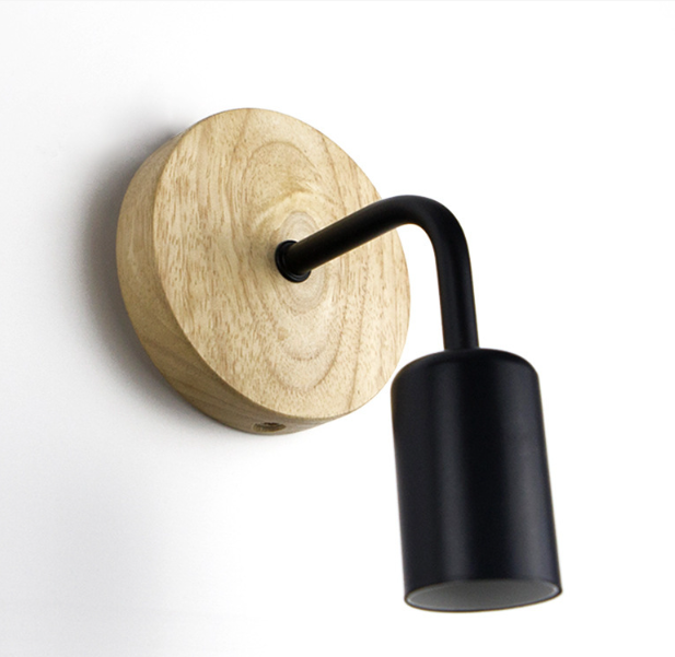 Modern miniature wrought iron wall lamp