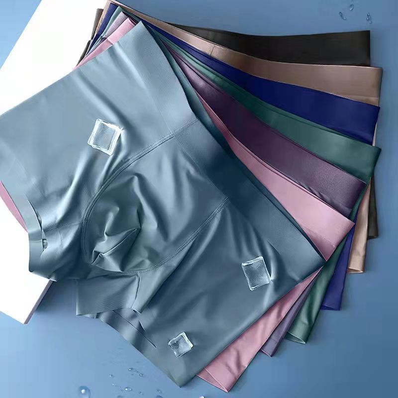 Sous-vêtements à quatre paquets hommes Ice Silk Thin Seamless