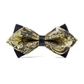 Polyester hommes pointu Bow Tie Gold brillant en soie Flash