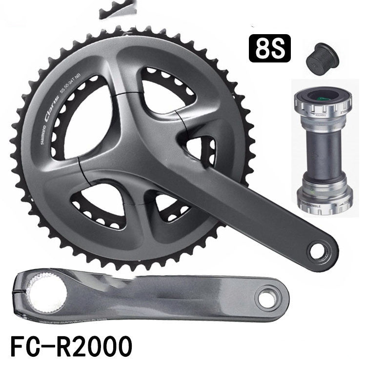 Plaque de dent 8-vitesses 16-vitesse Road Bike Hollow Disque Fluted intégré 50-34t