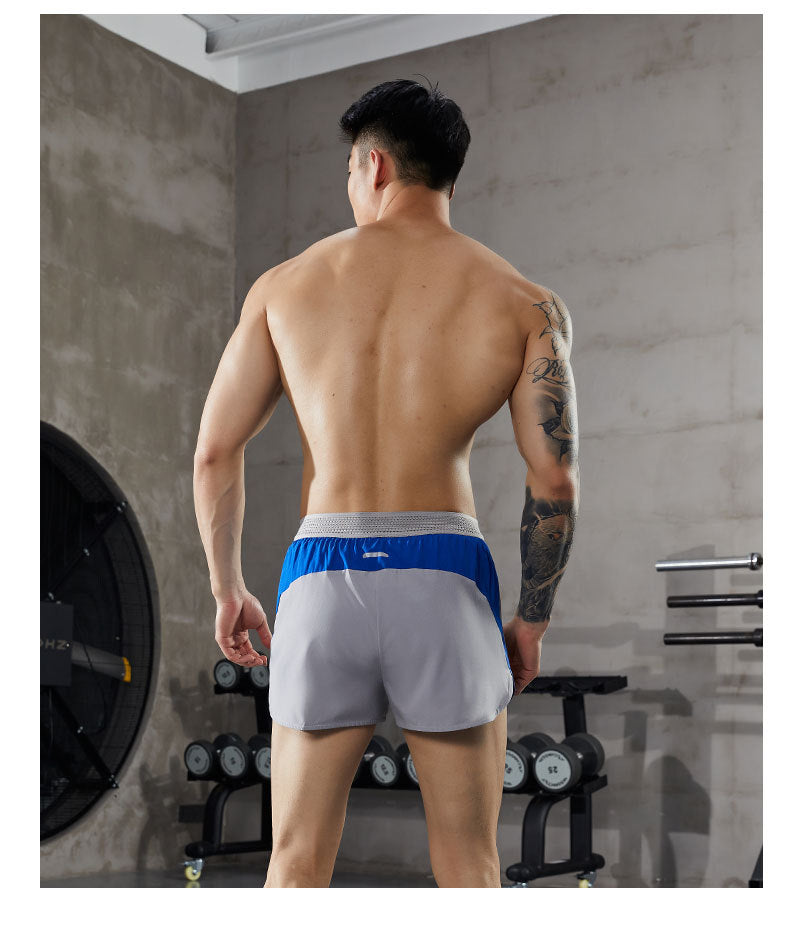 Marathon d'été Running Double couche Respirant Quick-sèchement Fitness Short
