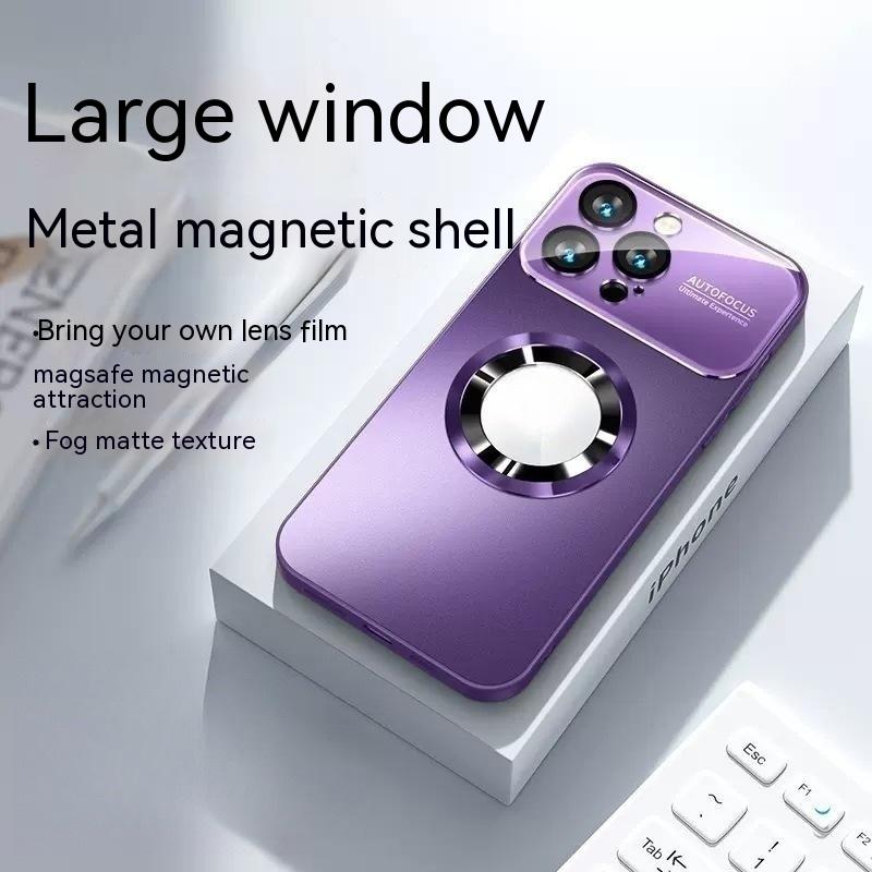 Cas de téléphone à aspiration magnétique à grande fenêtre applicable, congelé sans protection anti-goutte
