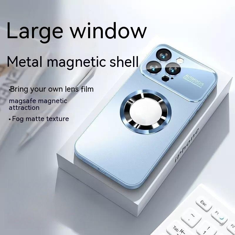 Cas de téléphone à aspiration magnétique à grande fenêtre applicable, congelé sans protection anti-goutte