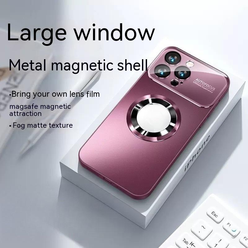 Cas de téléphone à aspiration magnétique à grande fenêtre applicable, congelé sans protection anti-goutte