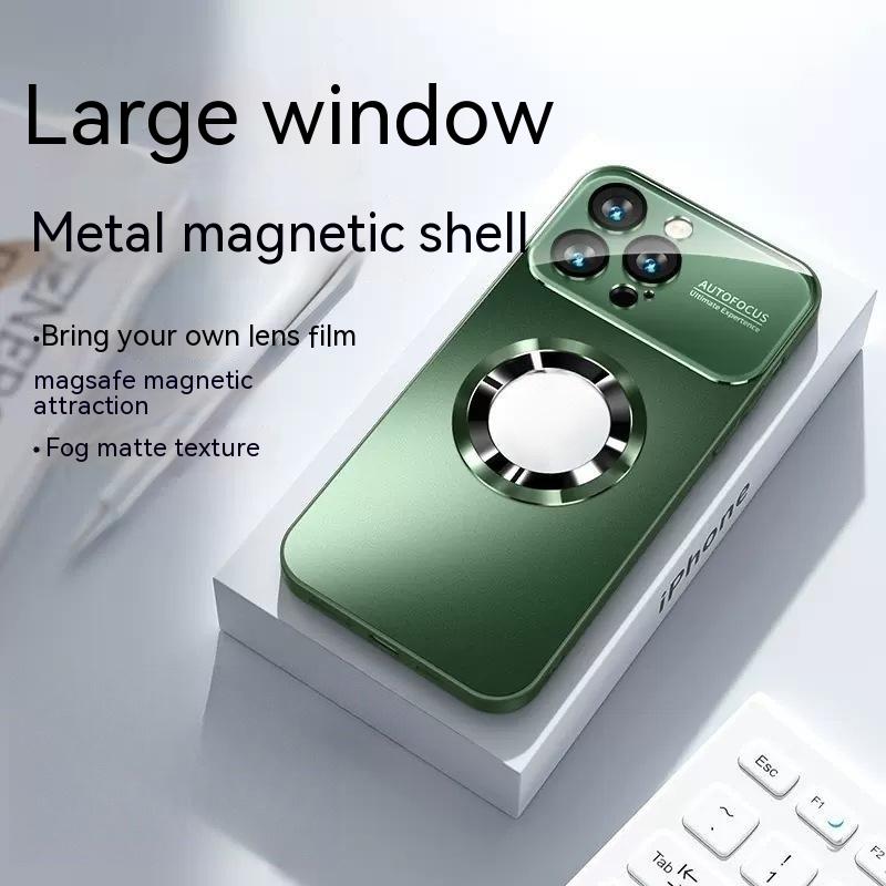 Cas de téléphone à aspiration magnétique à grande fenêtre applicable, congelé sans protection anti-goutte
