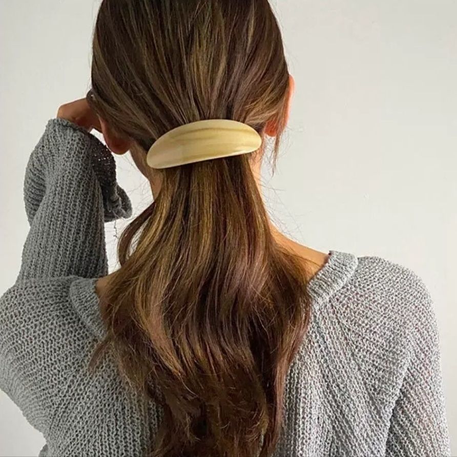 Ovale Hairpin Half Tie Hair Clips Accessoires Cheveux Dos Tête Hairpin Headwear Spring Clip T