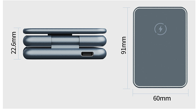 Aluminium Alliage pliant Support de charge sans fil Casque d'écoute pour téléphone portable Trois en un 1