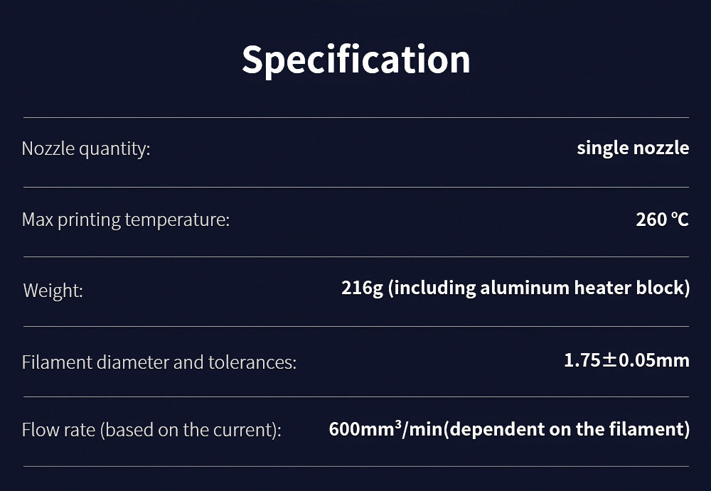 Imprimante 3D tout le kit de tête d'extrusion métallique