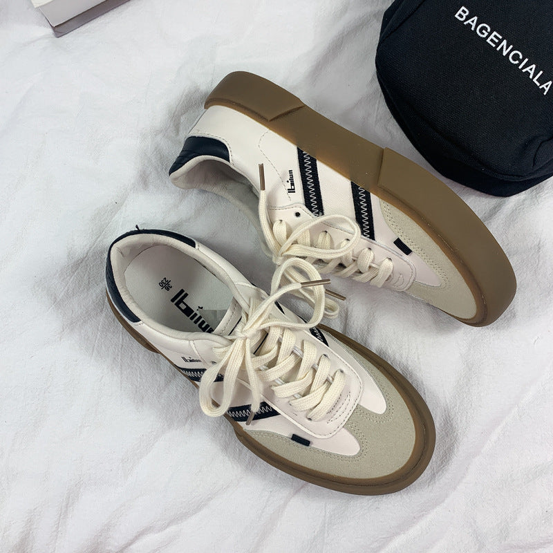 Autumn cuir Retro Blanc Chaussures Style Couple